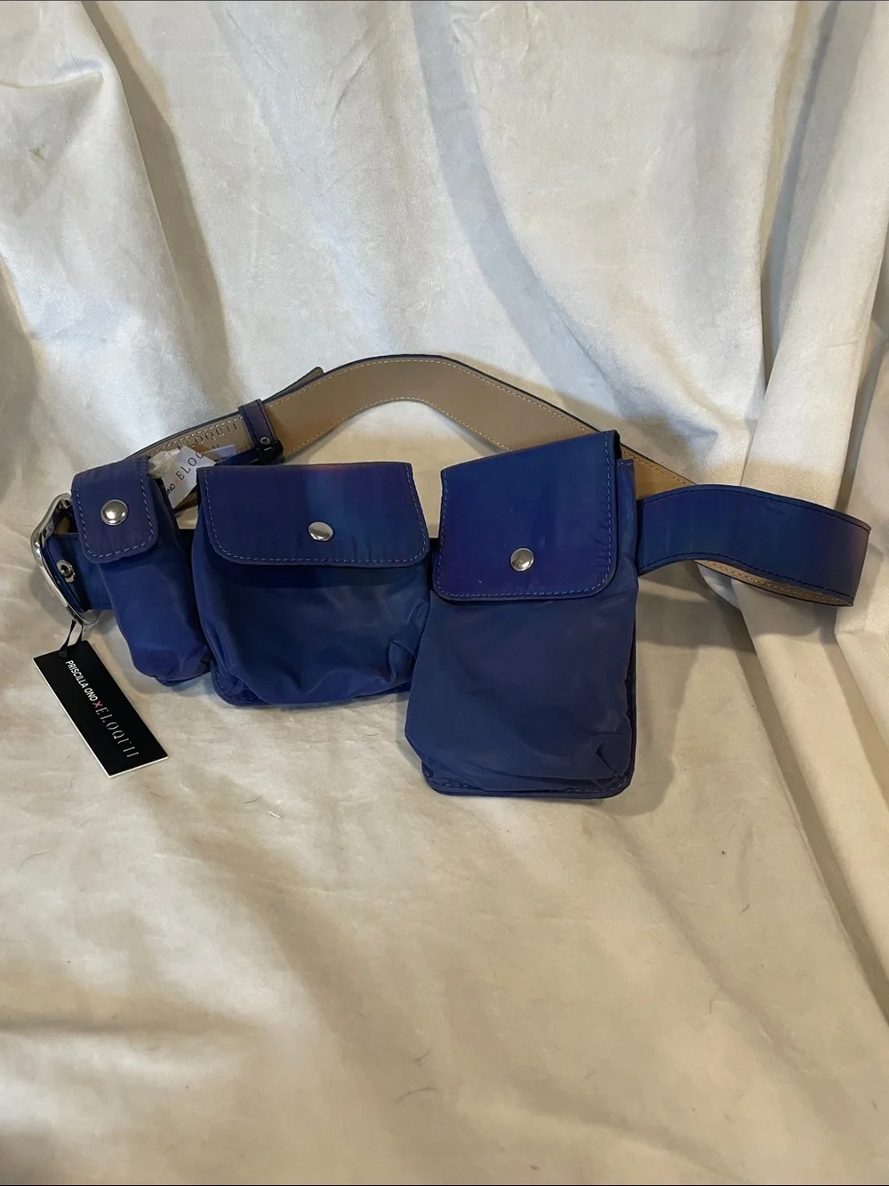 NWT Eloquii X Priscilla Ono Blue Belt W/ Utility Pouches